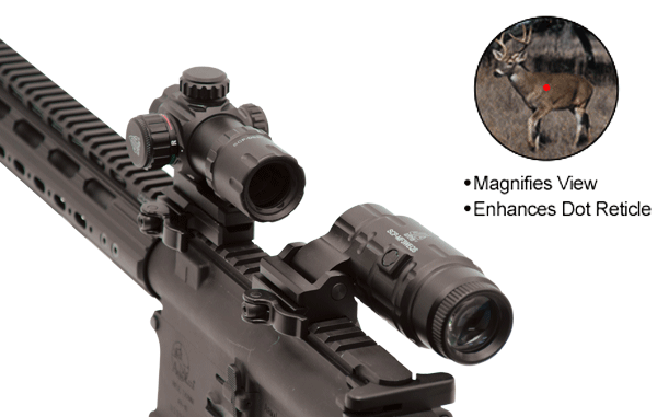 Leapers UTG 3X Magnifier with Flip-to-side QD Mount, W/E Adjustable SCP-MF3WEQS