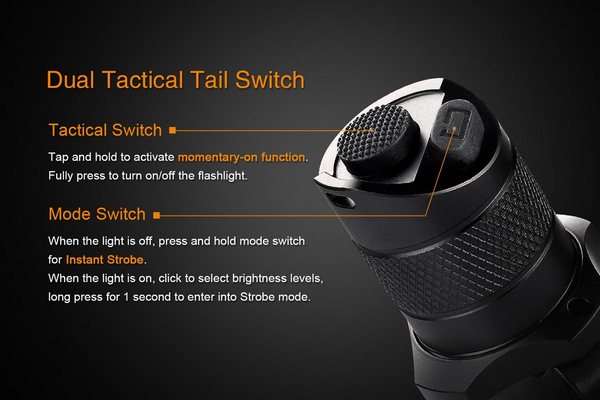 Tactical switch on the Fenix TK16