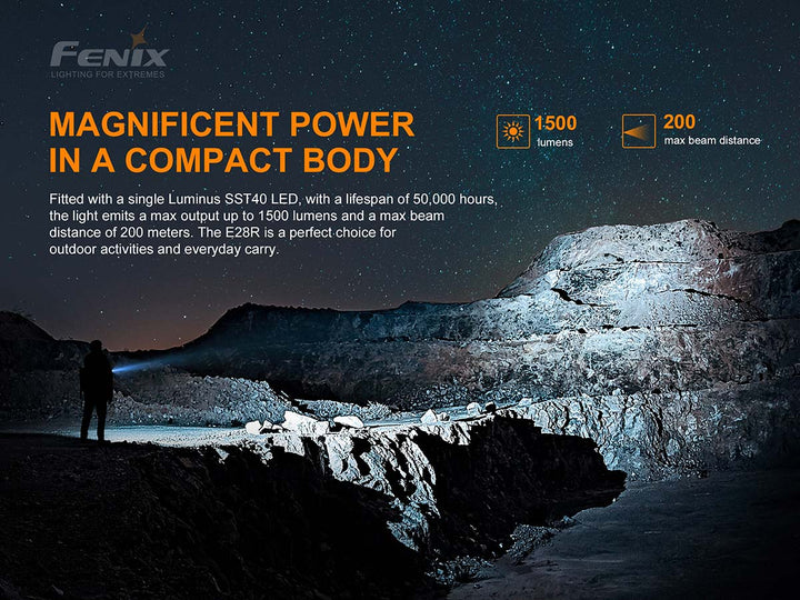 FENIX FLASHLIGHT E28R RECHARGEABLE FLASHLIGHT