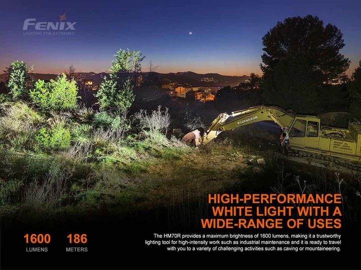 FENIX FLASHLIGHT HM70R RECHARGEABLE HEADLAMP