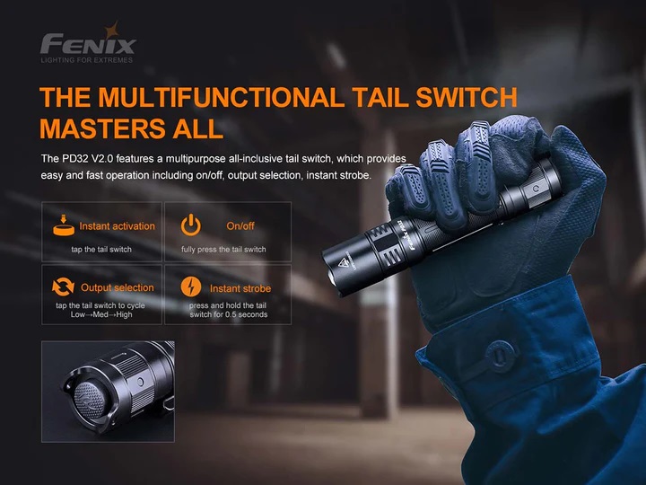 FENIX FLASHLIGHT PD32 V2.0 FLASHLIGHT