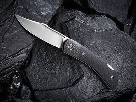 CIVIVI C914D RUSTIC GENT MICARTA with CARBON FIBER BOLSTER HANDLES