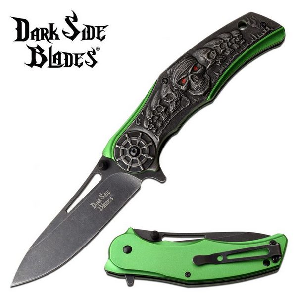 DARK SIDE BLADES DS-A070GN SPRING ASSISTED KNIFE