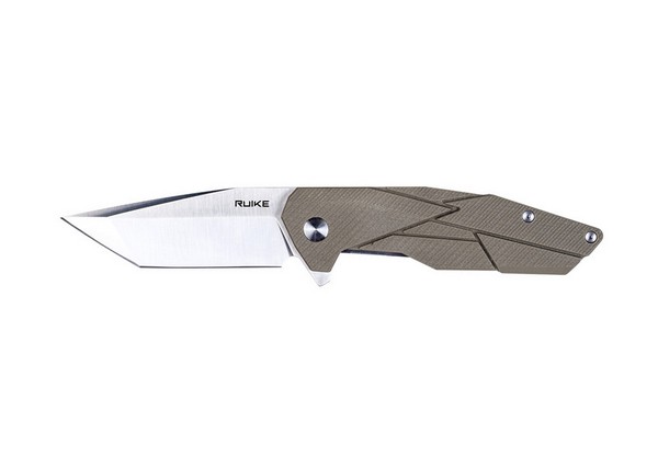 Ruike Knives P138-W Tanto Lock Knife Desert Sand 1