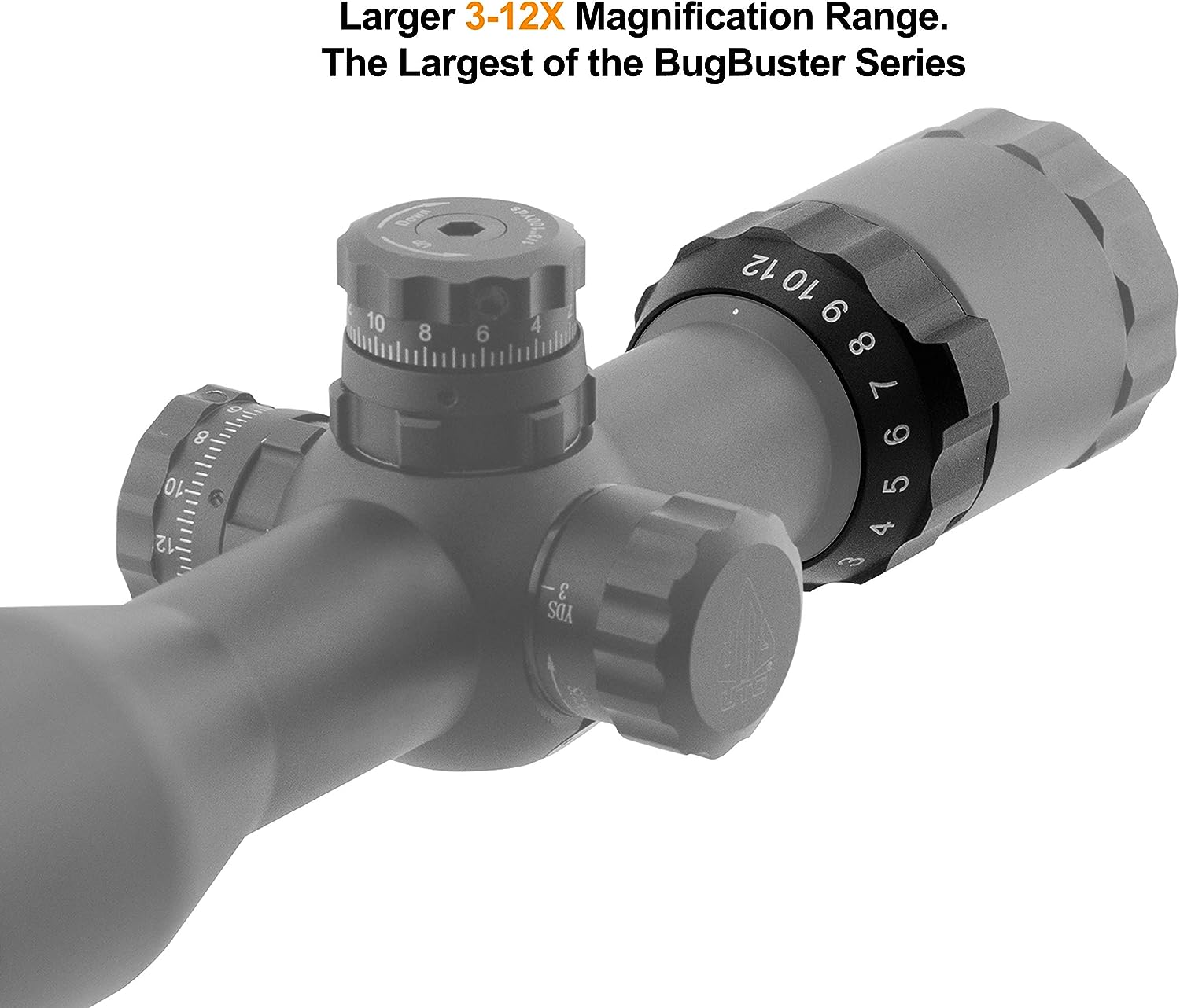 LEAPERS UTG 3-12X32 1" BugBuster Scope, Side AO, Mil-dot, QD Rings SCP-M312AOWQ