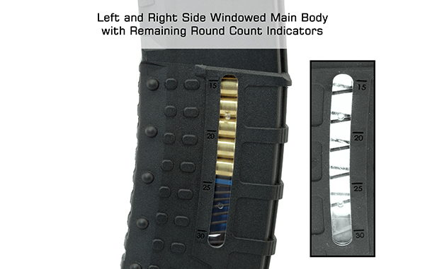 LEAPERS UTG AR15 30 Round Windowed Polymer Magazine .223/5.56 RBT-AM30