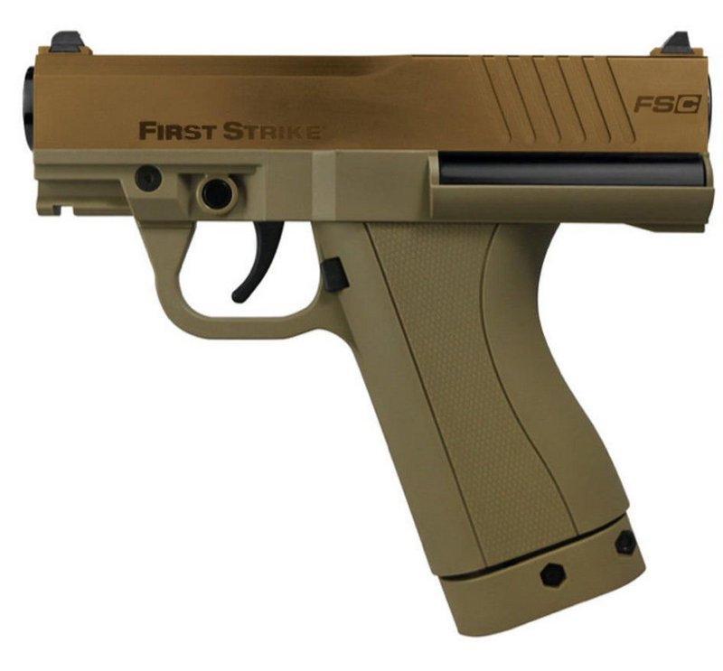 TIBERIUS FIRST STRIKE COMPACT FSC PAINTBALL PISTOL  BROWN