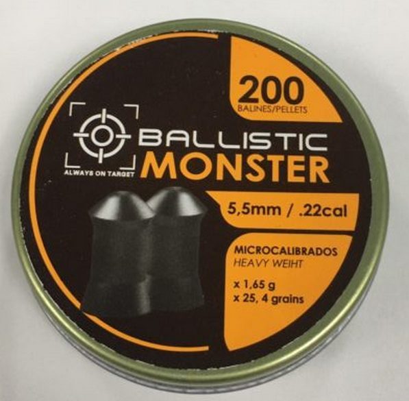 BALLISTIC AIR GUNS PELLETS MONSTER 5.5mm 200's