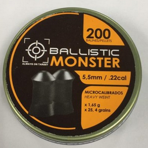 BALLISTIC AIR GUNS PELLETS MONSTER 5.5mm 200's