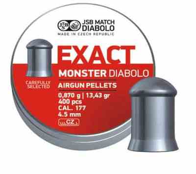 JSB MATCH DIABOLO EXACT MONSTER 4.52MM - 400 Pieces 