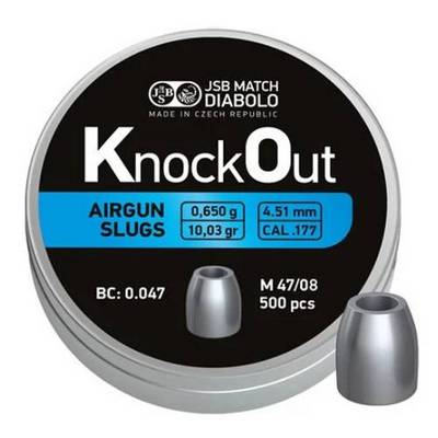 JSB MATCH DIABOLO KNOCKOUT SLUGS LIGHTWEIGHT 4.5MM