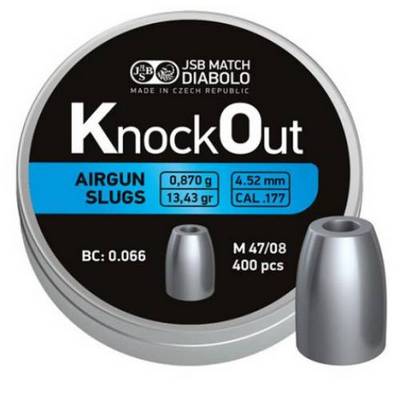 JSB MATCH DIABOLO KNOCKOUT SLUGS HEAVYWEIGHT 4.5MM- 400 Pieces 