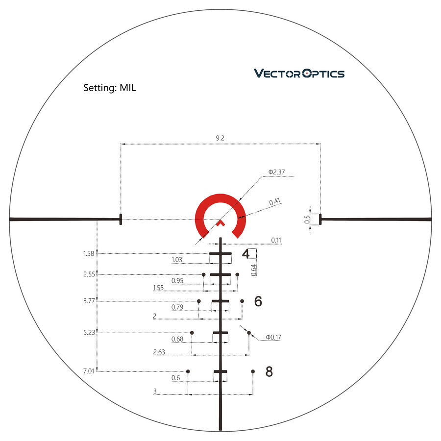 Vector Optics SCFF-31 34mm Continental x6 1-6x28 FFP Riflescope