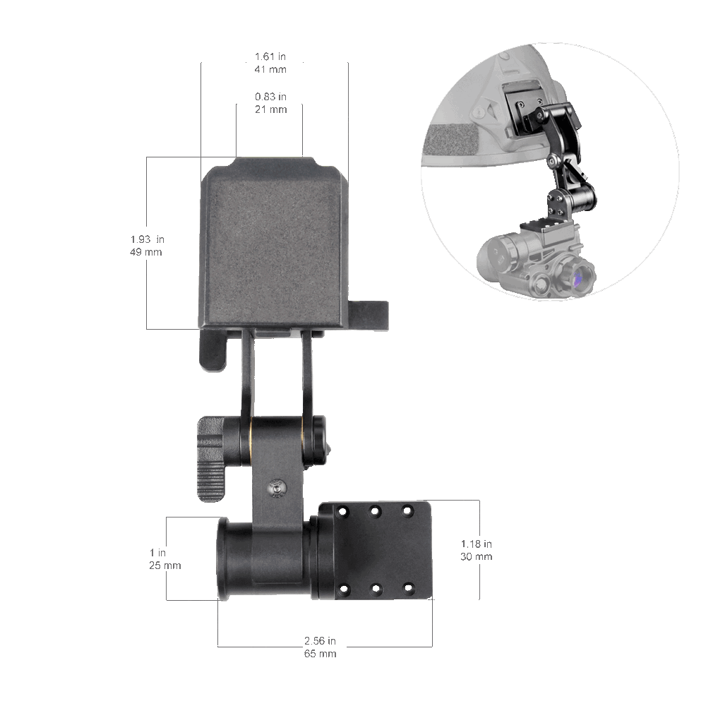 VictOptics Helmet Head Mount for OWNV-10 Monocular Night Vision OWNV-MT10